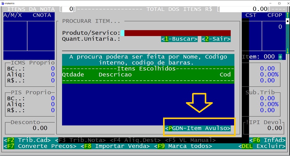 coloque as opções igual a imagem